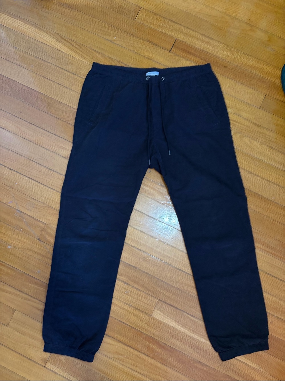 James Perse French Navy Cotton Corduroy Drawstring Jogger Pants Size 2